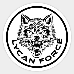 Lycan Force Werewolf Logo Design Sticker